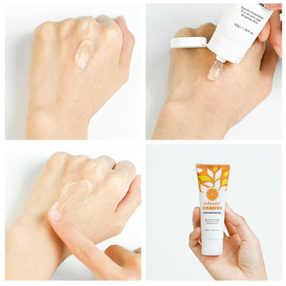 Orange Exfoliating Gel, Dead Spot Remover & Brighten Peeling for Whiten Hydrating Skin Care