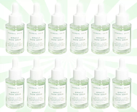 12 Miracle Glow Serum Moisture Anti-Aging Hydrating Wrinkles Fine Lines 1 OZ
