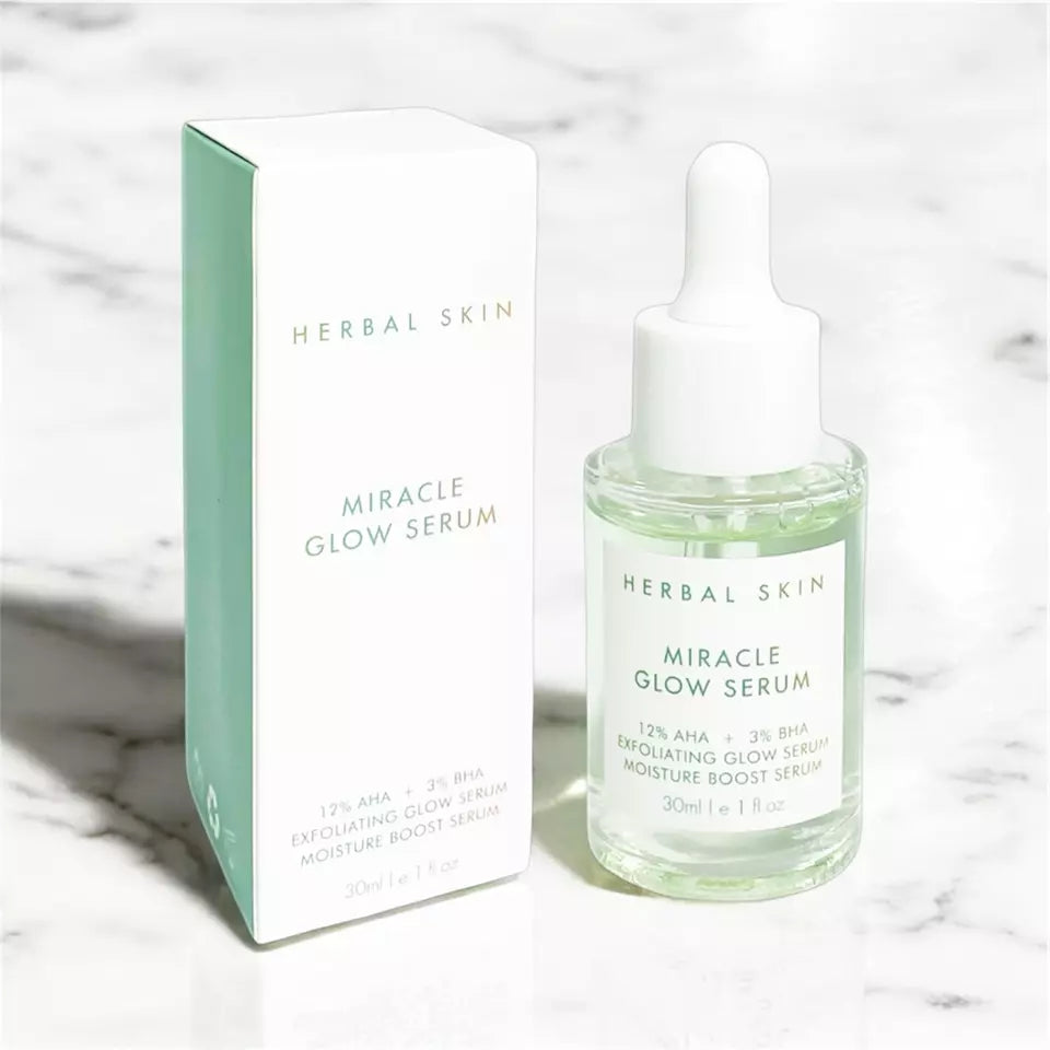 12 Miracle Glow Serum Moisture Anti-Aging Hydrating Wrinkles Fine Lines 1 OZ